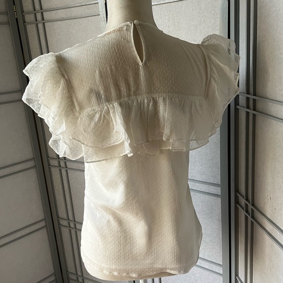Maje Ruffle Blouse Fr 1 - Picture 5 of 6
